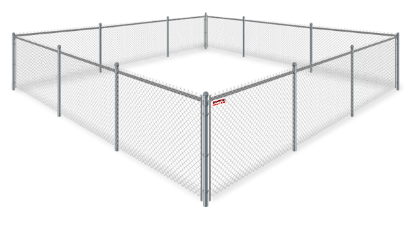 example of a chain link privacy fence in South Jersey