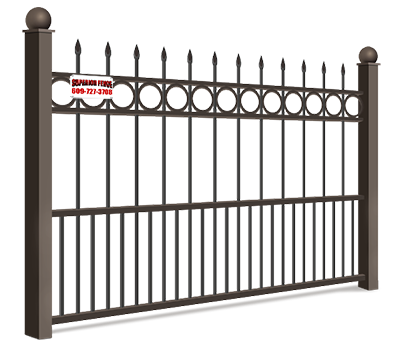 Ornamental steel fence features popular in South Jersey