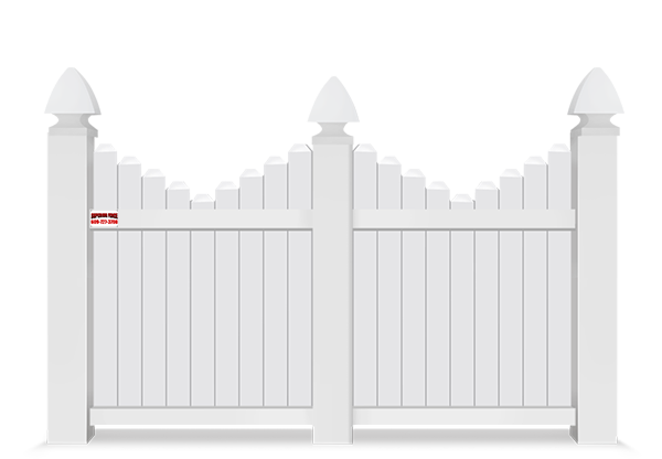 Vinyl Commercial Scalloped Picket Fence in South Jersey