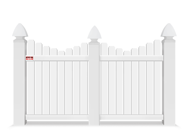 Vinyl Scalloped Picket Fence in South Jersey