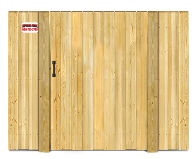 Straight top style gate - Wood Gate