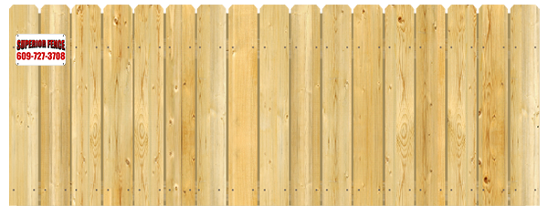 Straight Dog Ear Top - Wood Fence Option