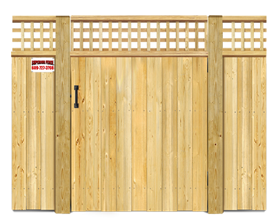 Lattice style gate  - Wood Gate