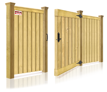 example of a wood fence gate in South Jersey